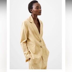 French Connection Alania Blazer Biscotti Beige NWT Oversized size 2